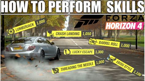 Forza Horizon HOW TO PERFORM SKILLS TUTORIAL YouTube