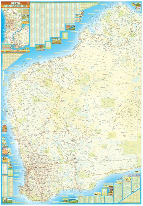 Buy Perth And Western Australia Large Laminated Wall Map Mapworld