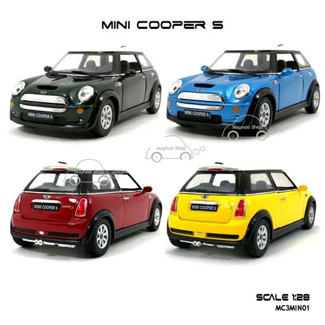 โมเดลรถ Mini Cooper S หลังคาขาว Scale 128 รุ่นขายดี