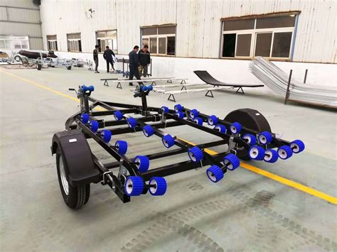 Single Round Solid Axle Aluminum Boat Trailer With Brake China Rubber