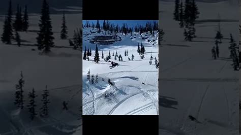 Guy Crashes Into Tree While Riding Snowmobile Youtube
