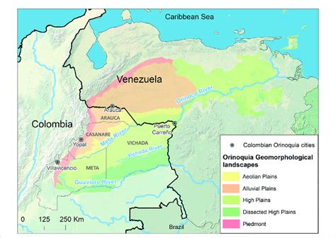 A Map Of The Orinoco River Savannas Also Known As Orinoquia Or Llanos