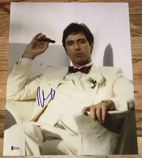 Al Pacino Signed Autograph Classic White Suit Scarface 11x14 Photo Bas