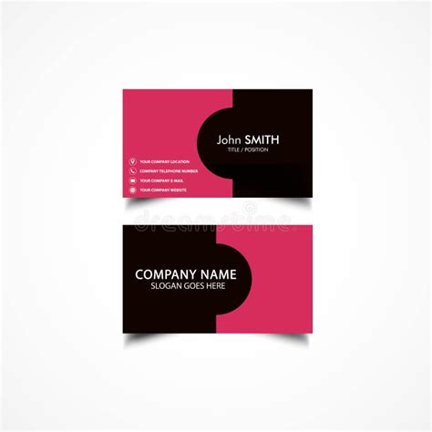 Simple Business Card Template Stock Vector Illustration Of Layout