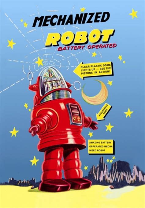 Vintage Ad Robot Art Print Robot Art Retro Robot