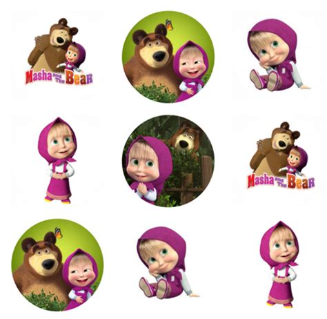 Masha And The Bear Edible Image Toppers — Choco House