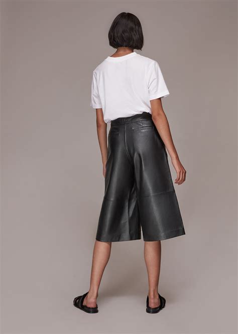 Black Leather Culotte Whistles