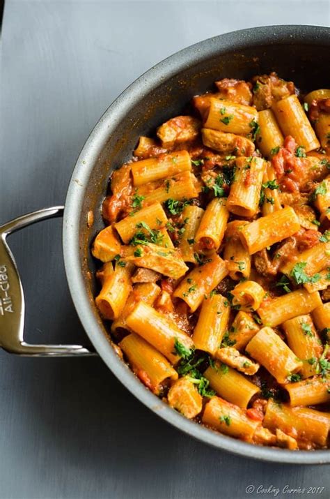 Good quality chorizo is really important for this pasta dish so do try and get the best you can lay your hands on. One-Pot Spicy Chicken and Chorizo Rigatoni - Cooking Curries