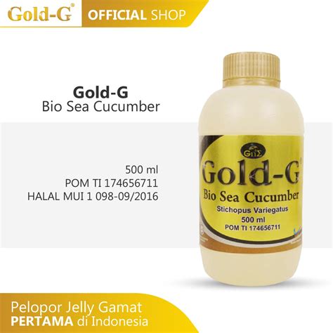 Jual Gold G Jelly Gamat Gold G Bio Sea Cucumber 500 Ml Shopee Indonesia