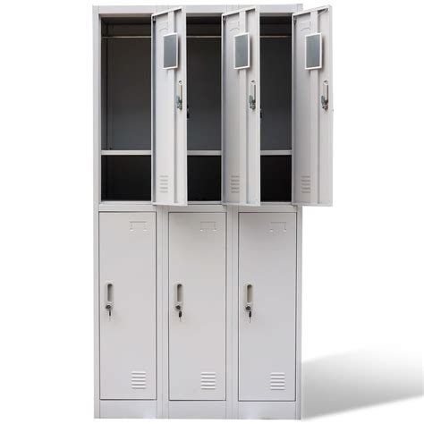 About 2% of these are smart locks. Metal Locker Cabinet 6 Doors Gray | vidaXL.com