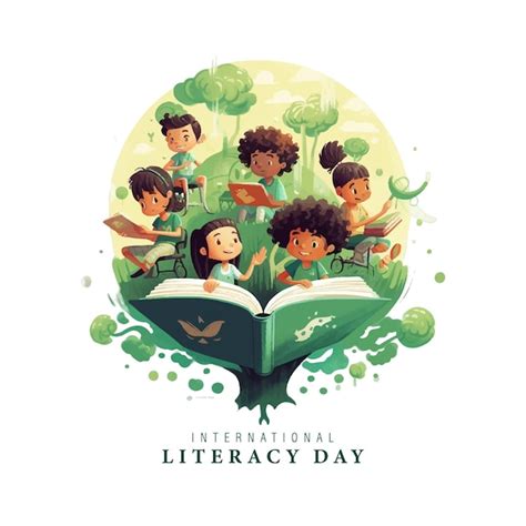 Premium Vector International Literacy Day Vector Illustration