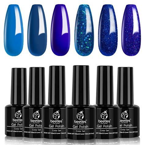 Beetles Blue Jean Baby Collection Classi Blue Glitter Gel Nail Polish