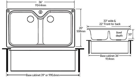 Standard Kitchen Sink Sizes Explained M2b