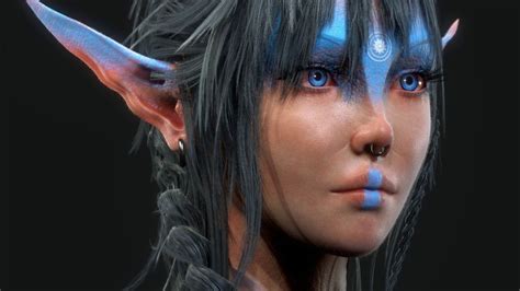 elf real time project flippednormals zbrush models real time 3d model