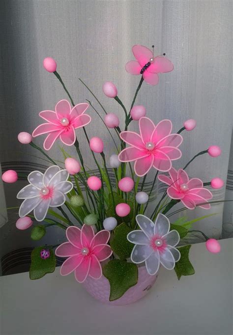 386 Best Nylon Stocking Flowers Images On Pinterest Nylon Flowers