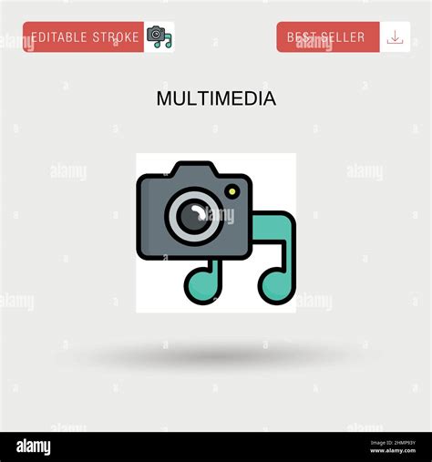 Multimedia Simple Vector Icon Stock Vector Image And Art Alamy