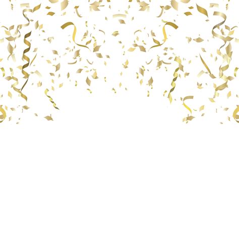 Gold Confetti Ribbons Carnival Luxury Celebration For Greeting Card