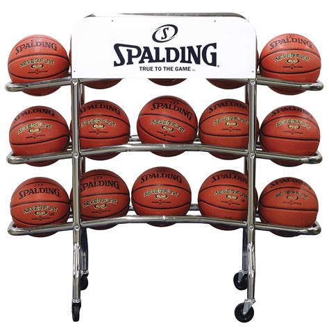 Spalding 46 In X 10 In X 42 In Tubular Steel Basketball Rack Chrome