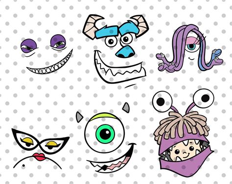 6pcs LAYERED Monsters SVG Bundle Etsy México
