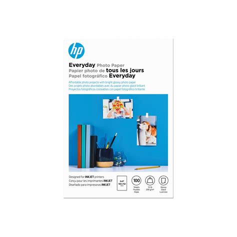 Hp Everyday Photo Paper Glossy 100 Sheets 102 X 152 Mm 200