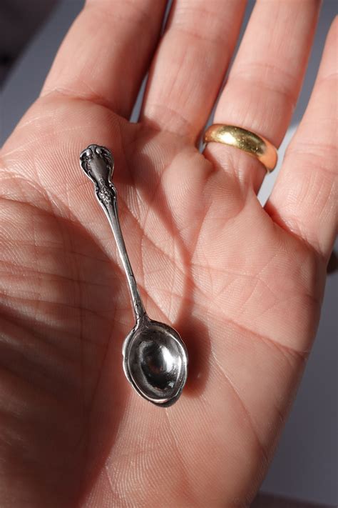 Sterling Silver Tiny Spoonminiature Spoon Vintagesmall Spoon Etsy Ireland