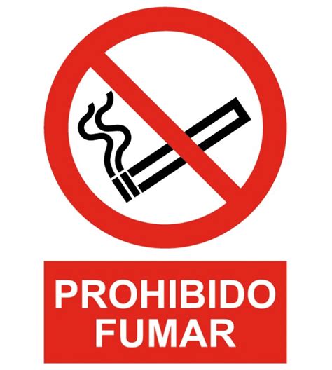 Señal Cartel de Prohibido fumar Seguridad Ríos y Ortiz S L