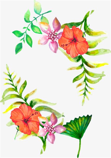 Free Watercolor Flower Border At Getdrawings Free Download