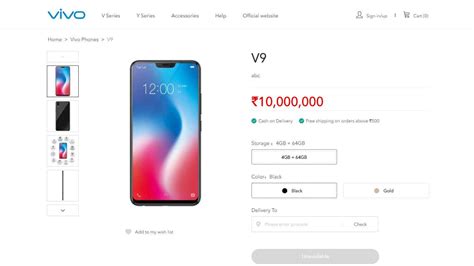 While ideal mobile telshop didn't provide. Vivo V9 Price In India, Specifications And Launch Date