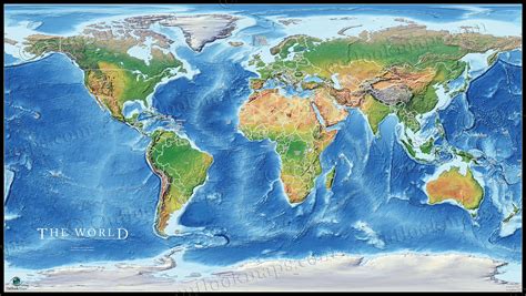 Physical Map Of Earth