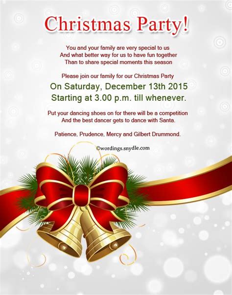 Awesome Example Of Christmas Invitation Card 16 With Personalised By