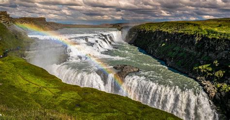Gullfoss waterfall is one of iceland's most famous natural wonders. Gullfoss waterval in 2020