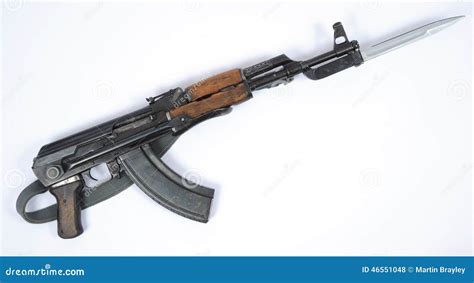 East German Kalashnikov Ak47 With Bayonet Stock Photo Image 46551048
