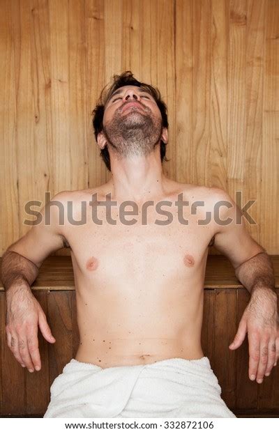 Man Relaxing Sauna Stock Photo Shutterstock