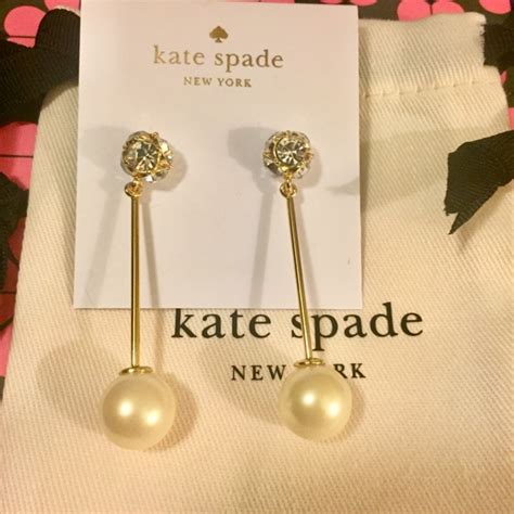 Kate Spade Jewelry Kate Spade Lady Marmalade Linear Pearl Earrings