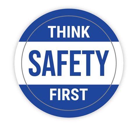 Think Safety First Hard Hat Sticker Creative Safety Supply