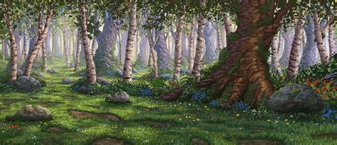 Digital Illustration Enchanted Forest On Behance