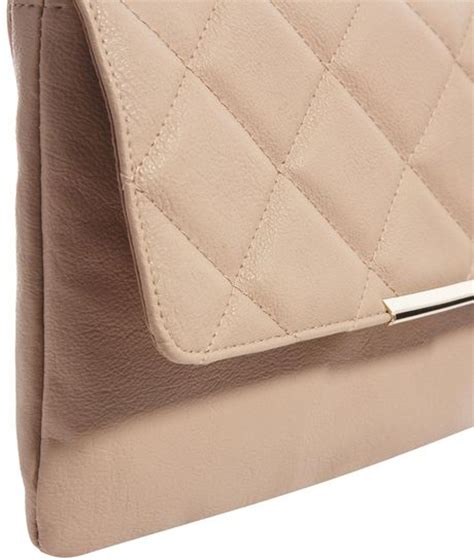Asos Clutch Bag With Oversized Quilted Flap In Beige Nude My XXX Hot Girl