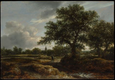 Jacob Van Ruisdael Landscape With A Village In The Distance The
