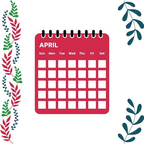 Premium Vector April Calendar