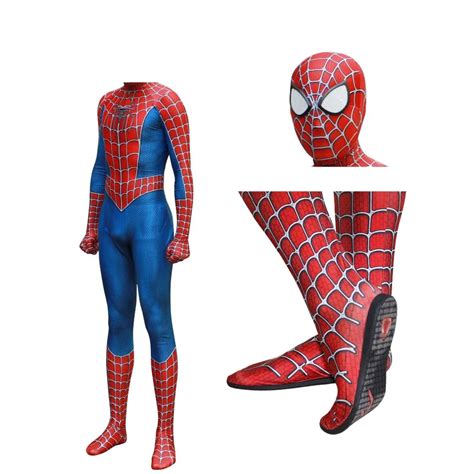 raimi spiderman kostuum cosplay costume 3d print full body zentai suit insole lens mask adult