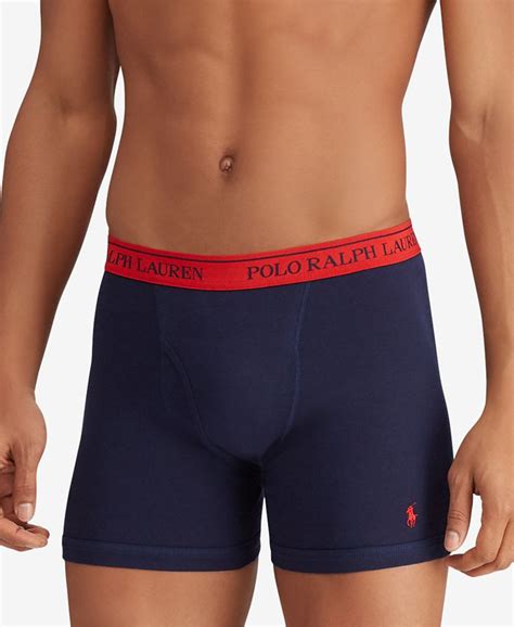 Polo Ralph Lauren Mens 3 Pk Classic Fit Moisture Wicking Cotton Boxer