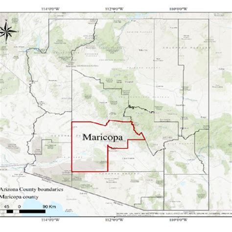 Figure1 Location Of Maricopa County In Arizona State Download