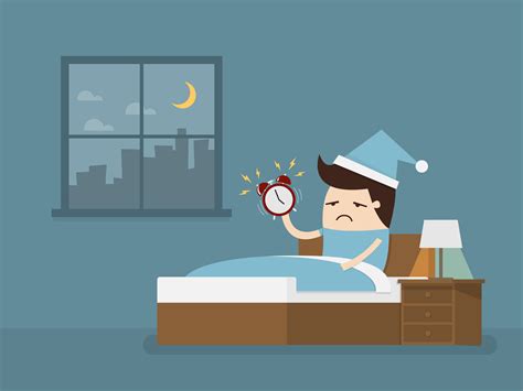 Man Waking Up Early In The Morning To Go To Work 664058 Vector Art At