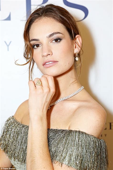 Lily James Hints At Engagement With Diamond Rings Daily Mail Online