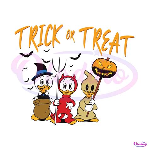 Huey Dewey And Louie Duck Trick Or Treat Svg File For Cricut