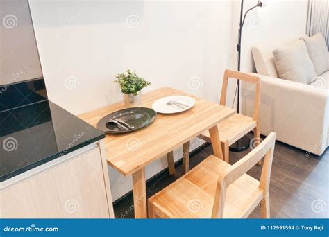 Small Dining Corner in Condo Stock Photo - Image of estate, floor
