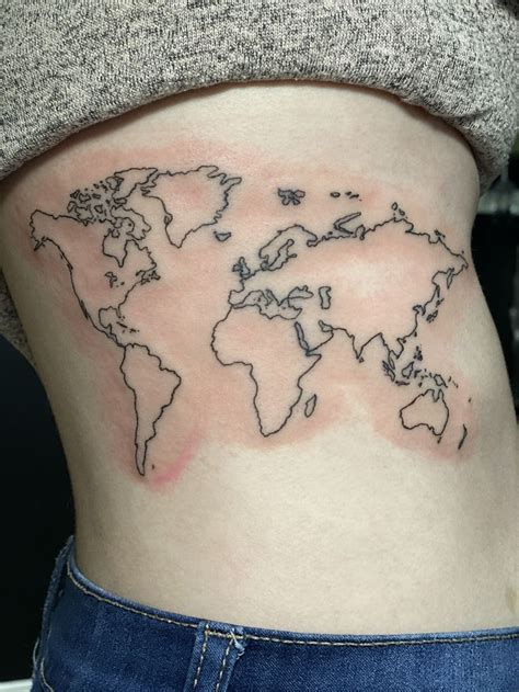 World Map Tattoo World Map Tattoos Map Tattoos Tattoos