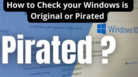 How To Check Your Windows Is Original Or Pirated How To Check Windows