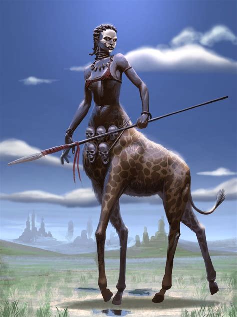 African Warrior Centauress CDC By Fernando Granea Mythical Creatures