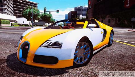 Мод скоростного гиперкара Bugatti Veyron для Grand Theft Auto V
